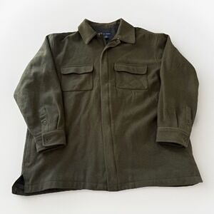 Vintage Grant Thomas Men's Wool Jacket Olive Green Full Zip Large